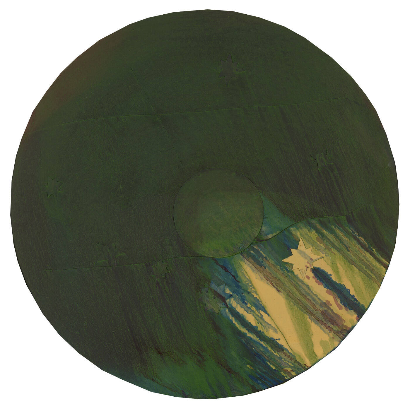 Planet im Sog (Mond und Erde)