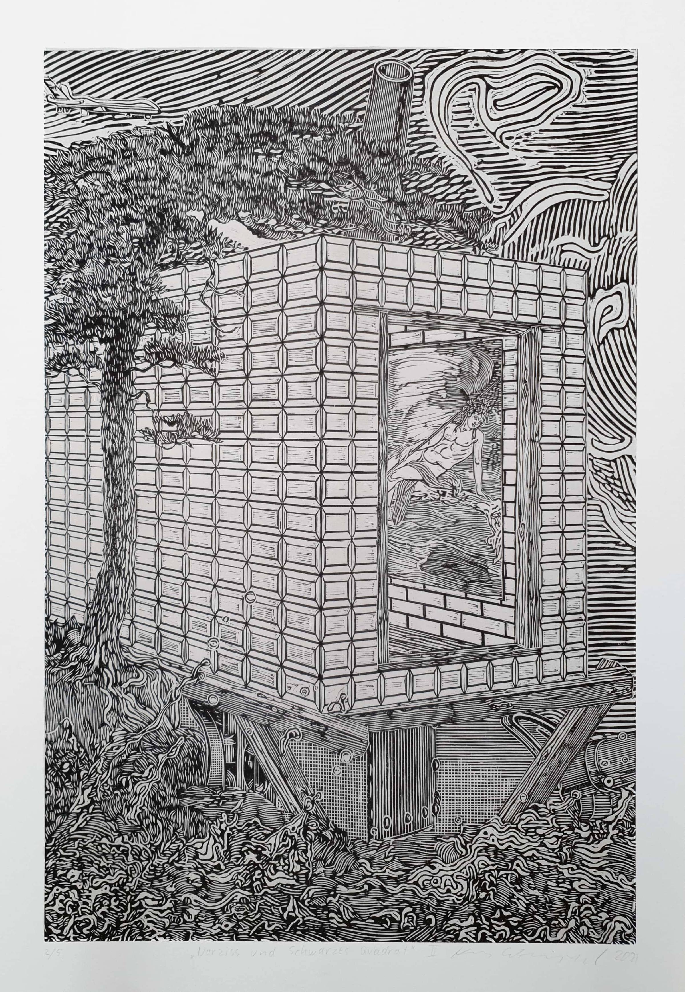 Narziss und Schwarzes Quadrat II