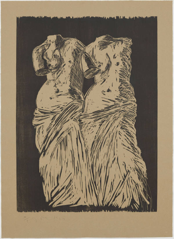 Double Venus Woodcut IV
