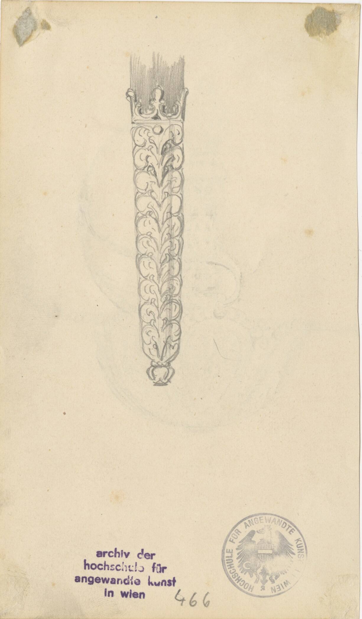 Kunstsammlung und Archiv, Universität für angewandte Kunst Wien, Inv. Nr. 466 verso