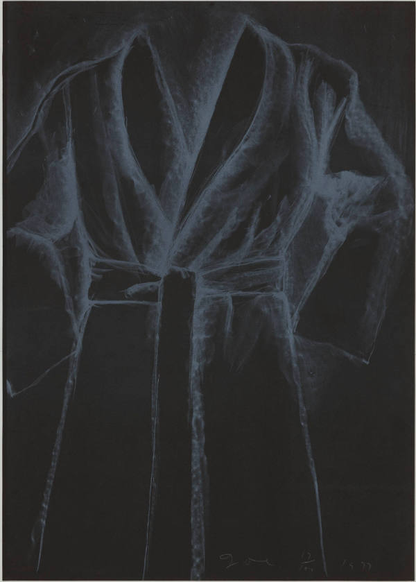 White Robe On Black Paper 