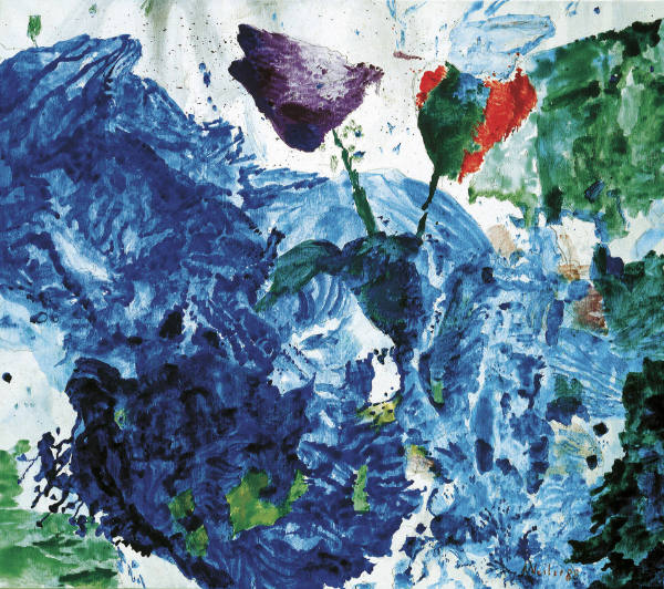 Blumen in Blau