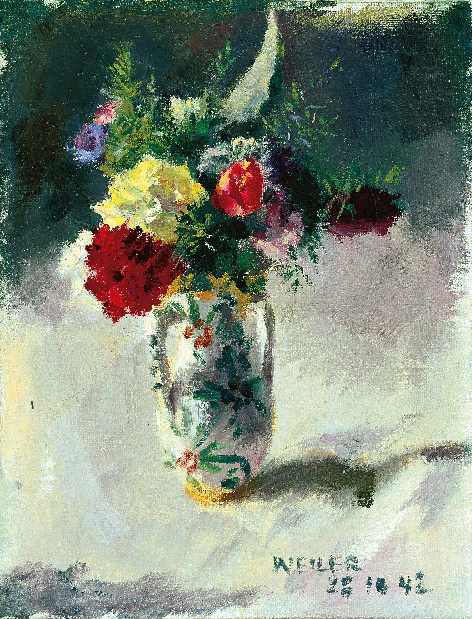 Blumenstück mit Vase