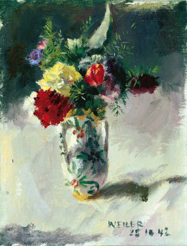 Blumenstück mit Vase