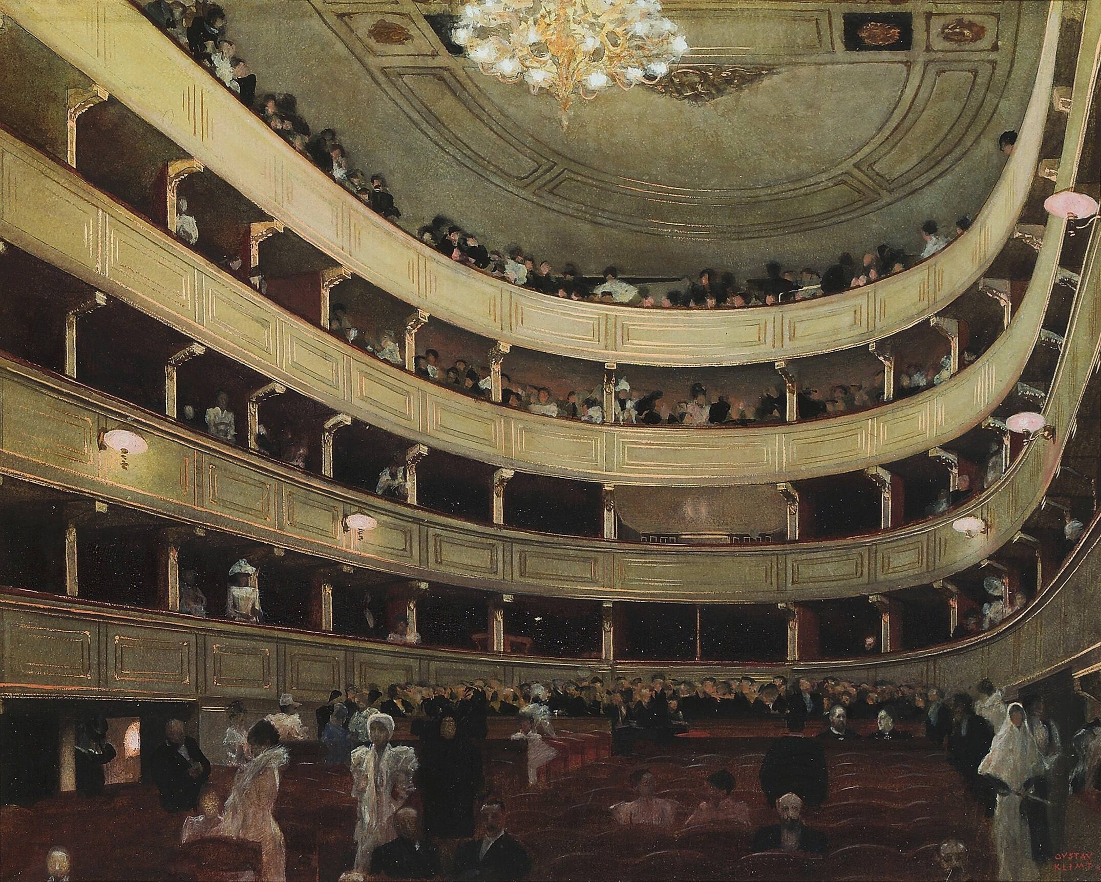 Studie für Zuschauerraum des alten Burgtheaters