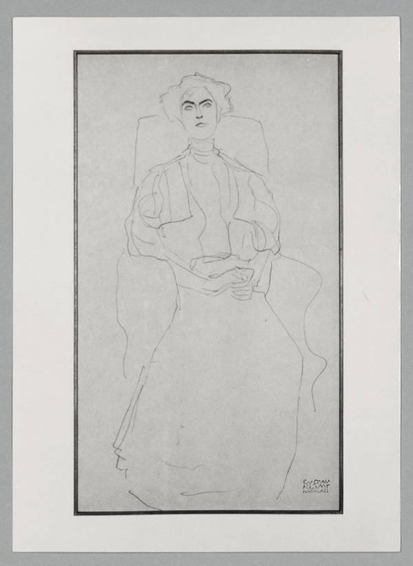 Studie für das Bildnis Margaret Stonborough-Wittgenstein: Sitzend von vorne mit leichter Wendung nach rechts