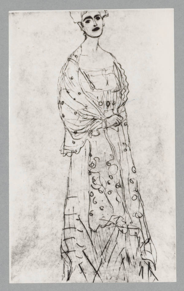Studie für das Bildnis Margaret Stonborough-Wittgenstein: Stehend nach rechts