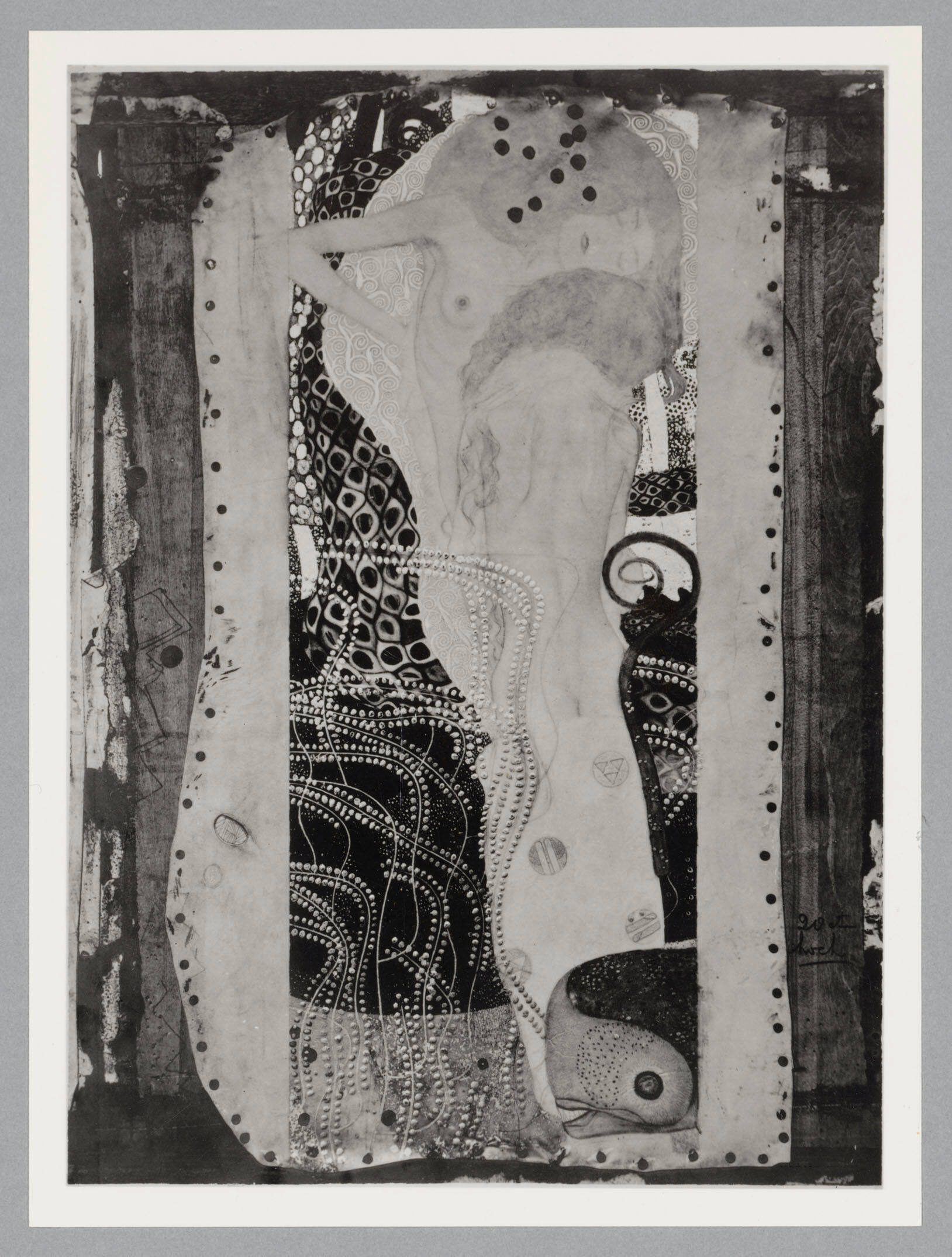 "Wasserschlangen I" Zwischenzustand (von Klimt "Das Pergament" genannt)