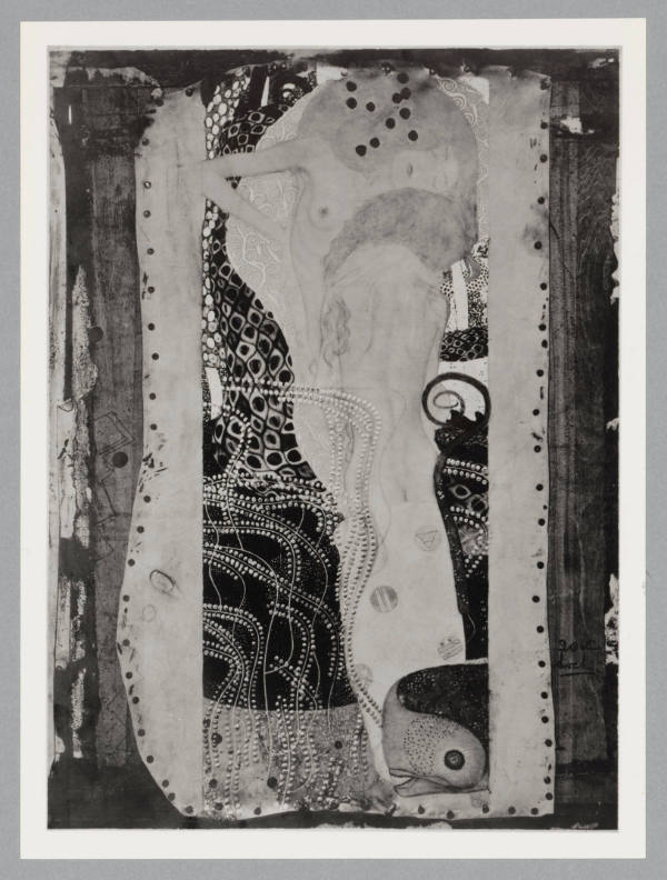 "Wasserschlangen I" Zwischenzustand (von Klimt "Das Pergament" genannt)
